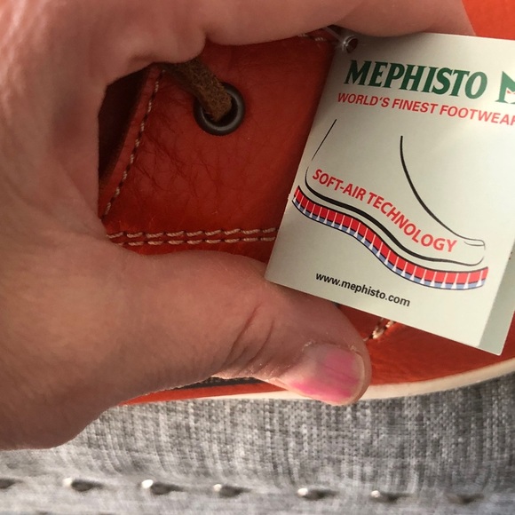 Mephisto Vibrant Orange Boat Shoes - Picture 6 of 8